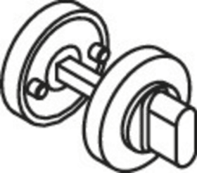 HEWI Schlüsselrosettenpaar 306XANRHT,rd.,WC/SS (8),10,5mm,TS 38,1-43,ER