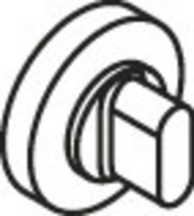 HEWI Schlüsselrosette 306XANRHTKN innen,rd.,WC/S (8),10,5mm,TS 38,1-43,ER