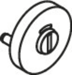 HEWI Schlüsselrosette 306XANRHTLN außen,rd.,WC/SS (8),10,5mm,ER