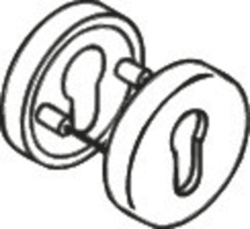 HEWI Schlüsselrosette 306XPKN innen,rd.,PZ,10,5mm,schwarz