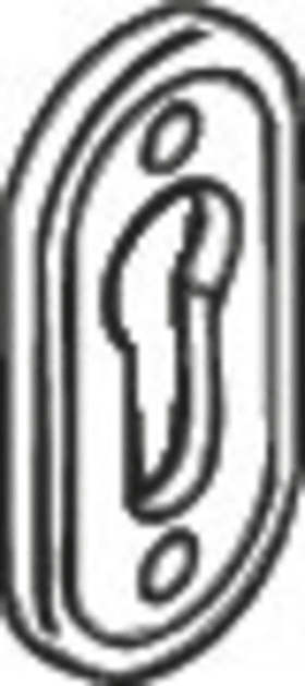 HEWI Rosettenfußscheibe, Lochung PZ, 2mm dick felsgrau 