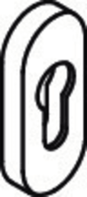 HEWI Schutzrosette 316ESKN,oval,10,5mm/PZ,reinw. hochgl.