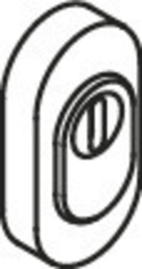 HEWI Schutzrosette 316ESZLN,oval,14mm,ZA/PZ,reinw. hochgl.