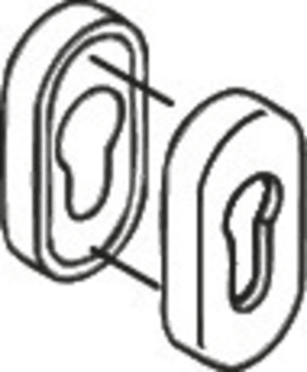 HEWI Schlüsselrosette 316RKN innen,ov. o.No.,PZ,aquabl.