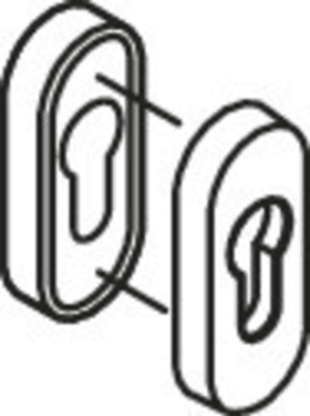 HEWI Schutzrosette, Lochung PZ, pulverbeschichtet schw tma 