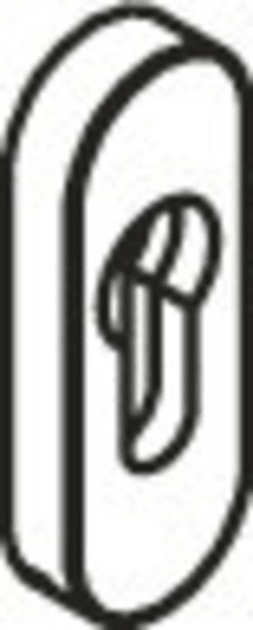 HEWI Schlüsselrosette 316XPPSKN innen,ov. o.No,PZ,10mm,schwarz