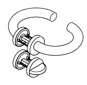 HEWI Frei-Besetzt-Garnitur 115.23R / 305.23R / 306.23NR Senfgelb