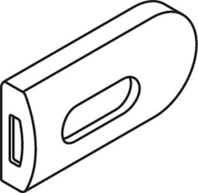 HEWI Kappe1,Trennwandver- riegelung 850.300 und 850.350 felsgrau 