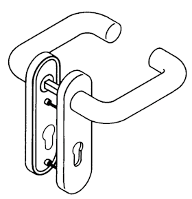 HEWI Feuerschutzgarnitur 111R / 230.20R Sand