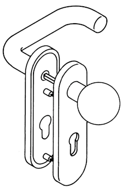 HEWI FS-Wechselgarnitur 111R/123.23R / 230...R Senfgelb