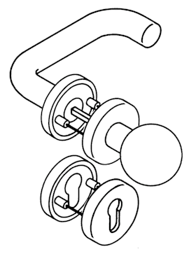 HEWI FS-Wechselgarnitur 111.23R/123.23R/305..R/306..FS Reinweiß