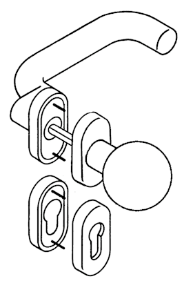 HEWI FS-Wechselgarnitur 114.23gkR/123..R/315..R/316RFS Signalweiß