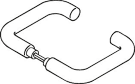 HEWI Drückerpaar 111XAH, 9mm, TS 38,1-48,ER