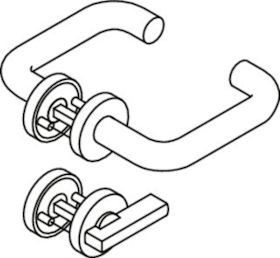 HEWI Drückergarnitur 111XAH05.130,Ros. rd.,WC/SS,8,5(8),ER,TS38,1-43