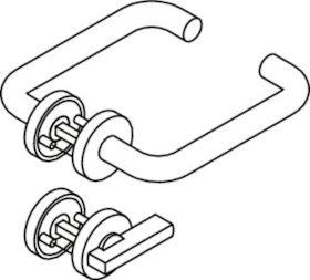 HEWI Drückergarnitur 111XAH05.230,Ros. rd.,WC/SS,8,5(8),ER,TS38,1-43