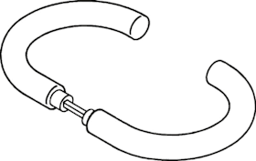 HEWI Drückerpaar 115.23R, 9mm, TS 48,1-58,aquabl.
