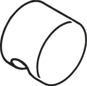 HEWI Knopfdrückerlochteil, vk8 signalweiß 8 mm