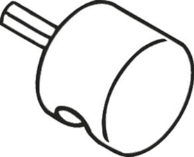 HEWI Knopfstiftteil 122.23RST, 8mm, TS 38,1-48, aquabl.