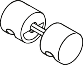 HEWI Knopfpaar 122PB, signalw.