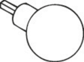 HEWI Knopfstiftteil,R-Technik, feststehend Stahlblau