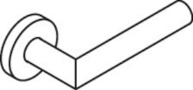 HEWI Halbgarnitur,R-Tech, 162.21PCRLT / 305.21RKN Tiefschwarz