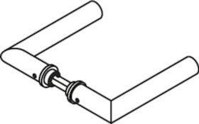 HEWI Glastürdrücker 162XAGL, o. Rosetten, matt-schliff 8 mm
