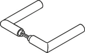 HEWI Drückerpaar 162XAH, 9mm, TS 38,1-48,ER