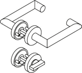 HEWI Drückergarnitur 162XAH02.530,Ros. rd.,WC/SS,8,5(8),ER,TS38,1-43