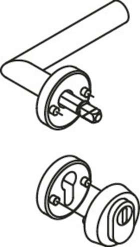 HEWI Sicherheits-Halbgarnitur 162XAH23.230,Ros.rd,ZA/PZ,VK 8,ER,TS 38,1-43