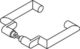 HEWI Drückerpaar 166XAH, 9mm, TS 38,1-48,ER