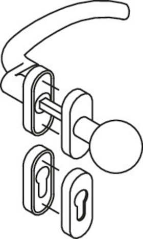 HEWI Wechselgarnitur 170XAH03.449,Ros. ov.,PZ,8,ER,TS38,1-48