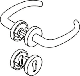 HEWI FS Drückergarnitur 170XAH12.330,Ros. ov.,PZ,9,ER,TS38,1-48