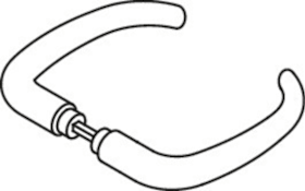 HEWI Drückerpaar 173XAH, 8mm, TS 38,1-48,ER