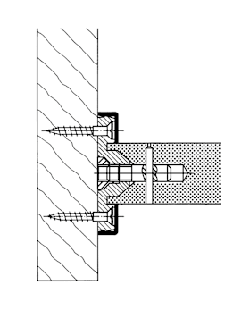 HEWI Bef.-Art, einseitig, Griffe ø30 mit Rosette ø68mm signalweiß 