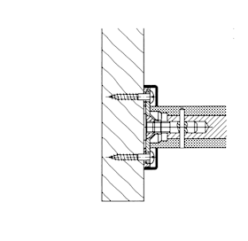 HEWI Bef.-Art,eins,Griffe ø33 m.geteilter Ros.ø80, Stahl-UT reinweiß 