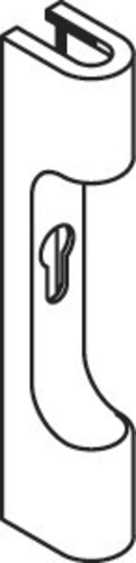 HEWI Abdeckkappe, fsdg PC, Lochung PZ, E=72mm tiefschwarz 