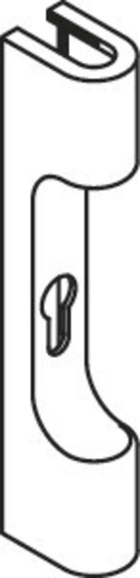 HEWI Abdeckkappe, fsdg PC, Lochung PZ, E=92mm tiefschwarz 