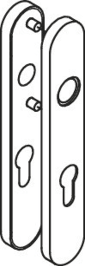 HEWI Kurzschildpaar 219.21XAH,oval,PZ 92,TS 38,1-48,ER