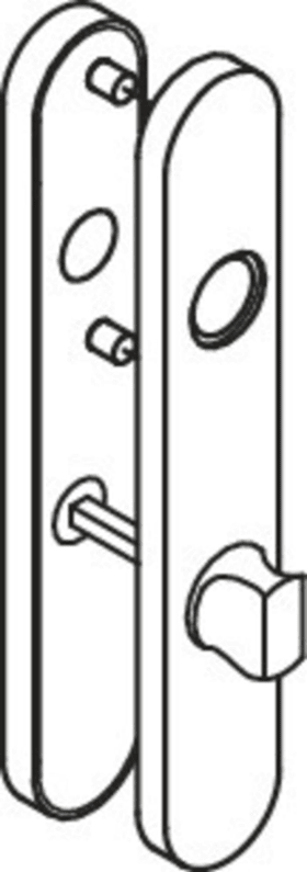 HEWI Kurzschild 219.21XAHNRLN außen,oval,WC/SS 78,ER