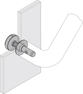 HEWI Bef.-Art Grf ø30mm, eins.Glas,matt-schliff,TS 8-12 