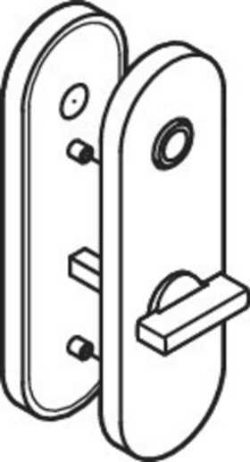 HEWI Kurzschildpaar 230.21XAHNRKN,oval,WC/SVK 78,TS 38,1-43,ER