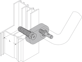 HEWI BA Griffe, einseitig, Türstärke ab 50mm, BAGUV reinweiß 