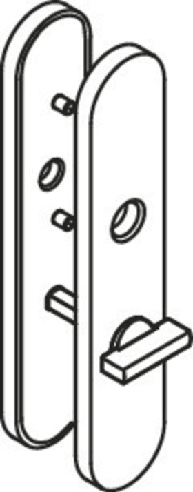 HEWI Langschildpaar 235.21XAHNR,oval,WC/SS 78,TS 38,1-43,ER