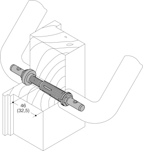 HEWI Bef.-Art RT-Griffe, paarweise, TS 48-55mm 