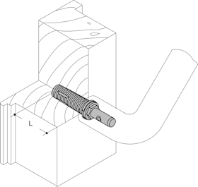 HEWI Bef.-Art RT-Griffe, einseitig, TS 40-50mm 