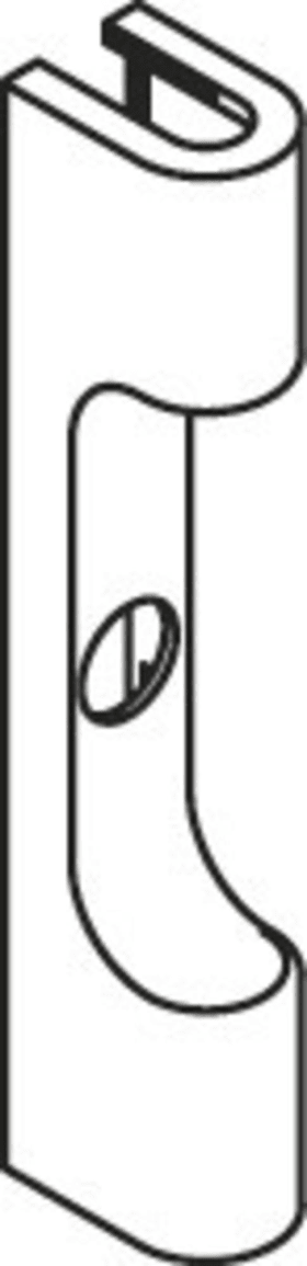 HEWI Abdeckkappe, fsdg PC, Lochung KABA, E=94mm tiefschwarz 