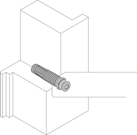 HEWI Bef.-Art RT-Griffe, einseitig, TS 35-50mm 