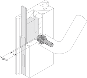 HEWI Bef.-Art RT-Griffe, eins. im Schloßbereich X- mind. 30mm 