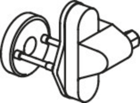 HEWI Adapter-Set PSXP.E04 für Rundrosette, TS 42,5-44,9mm, ER, schwarz tiefmatt