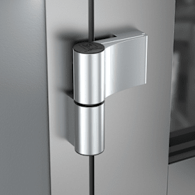 Dr. Hahn  Türband 4 AT 2-teilig - Aufschraubband für repräsentative Objekt- und Funktionstüren - 62,5 , Befestigungsplatte , EV1 , Kunststoffteile schwarz